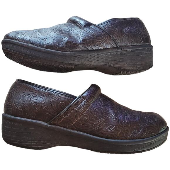 SafeTStep Nursing Clogs Womens Sz 9.5 Brown Slip Resistant Medical Work Shoes - Picture 6 of 7